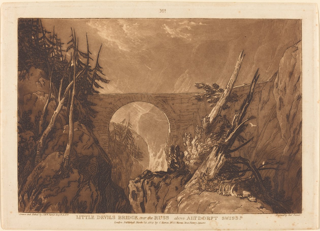 Pont du Petit Diable - Joseph Mallord William Turner and Charles Turner