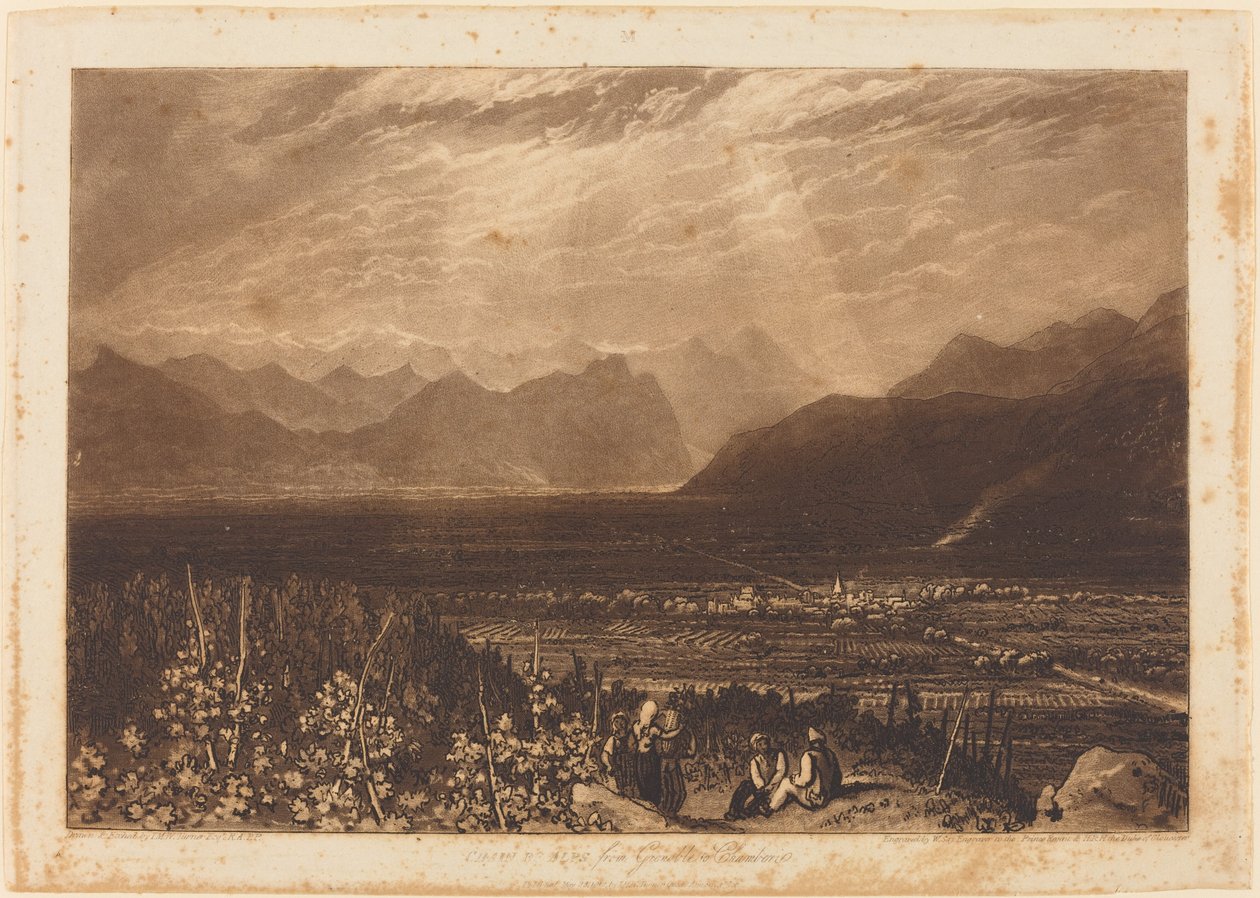 Chaîne des Alpes de Grenoble à Chambéry - Joseph Mallord William Turner and William Say