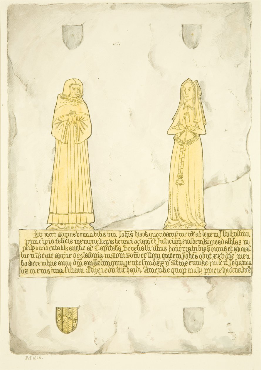 Laiton de John Brooke et de sa femme à St Mary Redcliffe - Joseph Manning