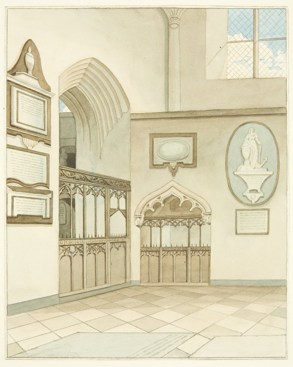 Extrémité du transept sud de la cathédrale de Bristol - Joseph Manning