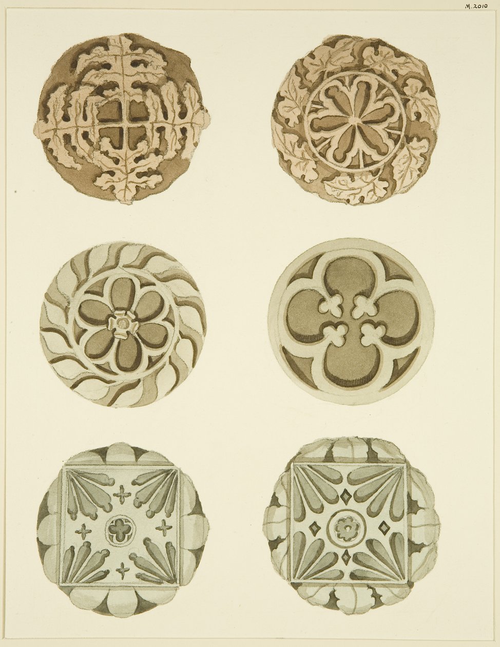 Pierres de voûte dans le plafond de St Mary Redcliffe - Joseph Manning