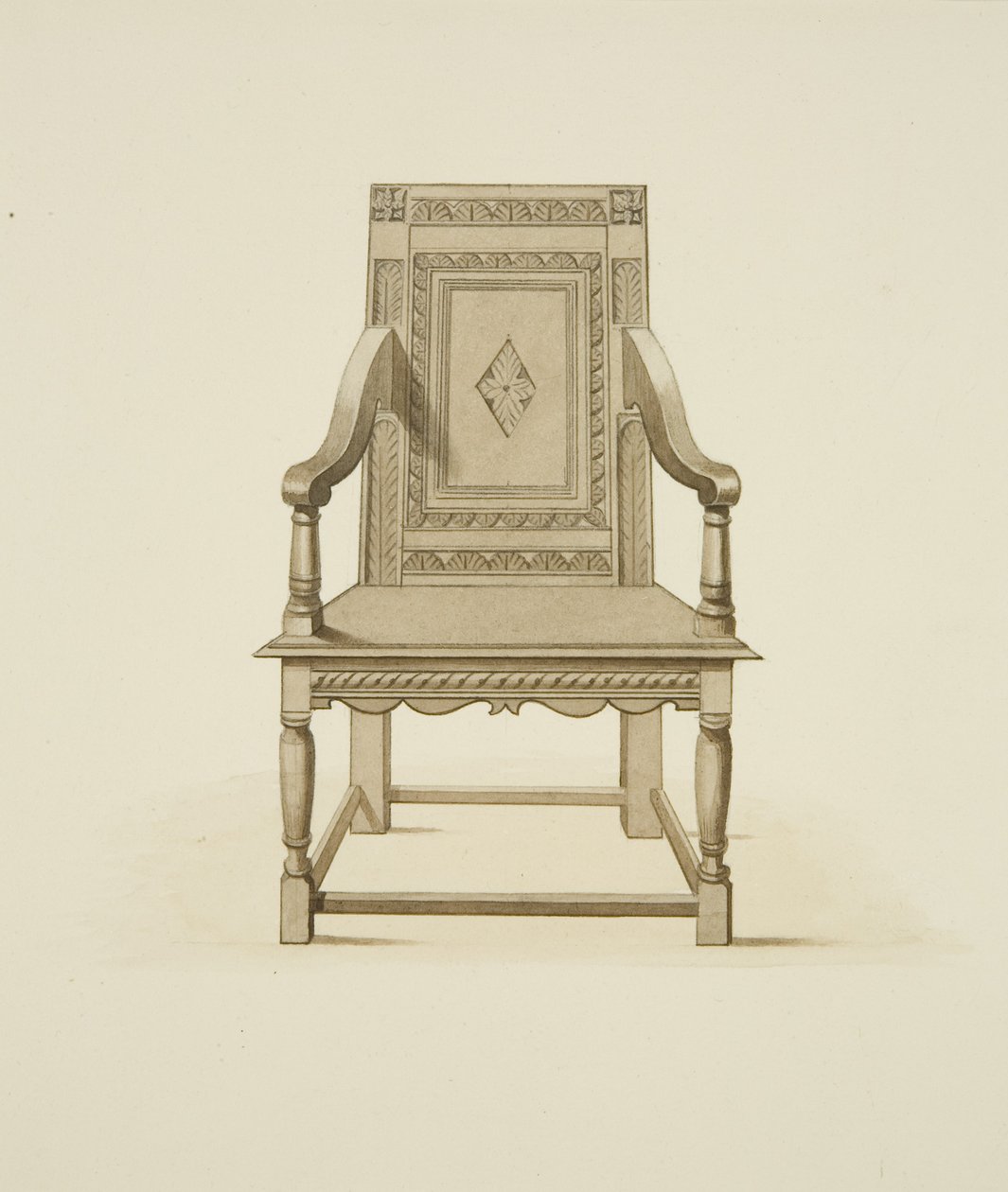Vieille chaise apportée de Woodspring Priory dans l