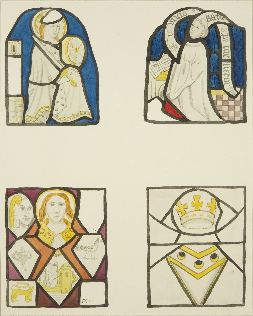 Vitrail dans la chapelle des tisserands de l