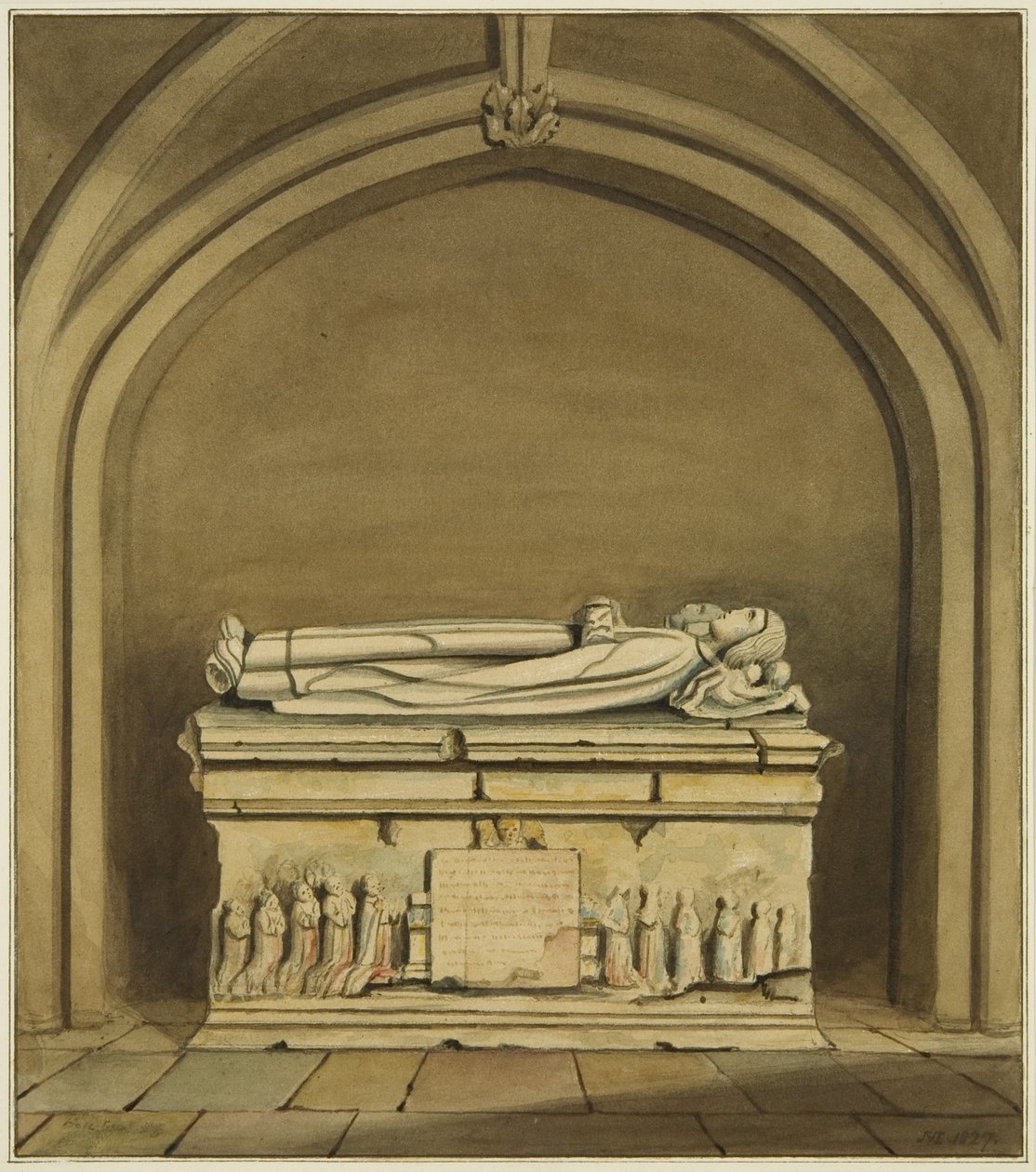 Tombe de Thomas Rowley et de sa femme dans la crypte de l