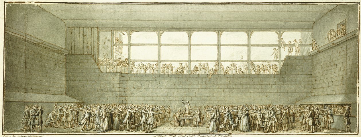 Le Serment du Jeu de Paume, c.1789 - Joseph Marie Flouest