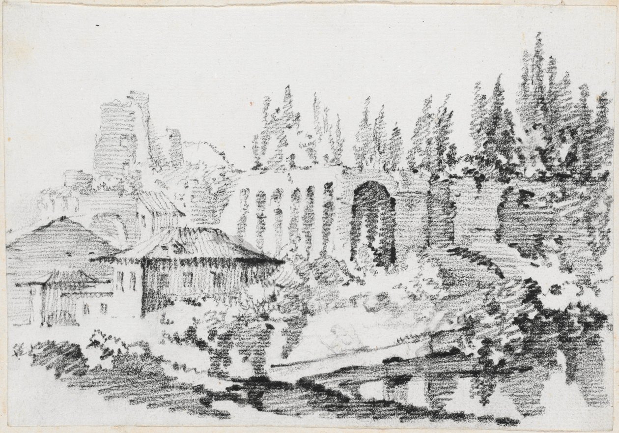 Ruines des palais impériaux sur la colline Palatine - Joseph Marie Vien