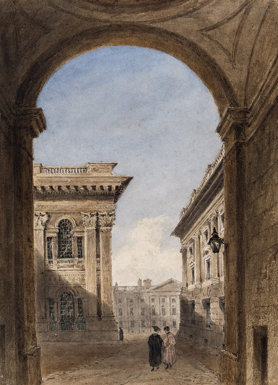 Porte de Canterbury et quadrilatère de Christ Church, Oxford, 1833 - Joseph Murray Ince