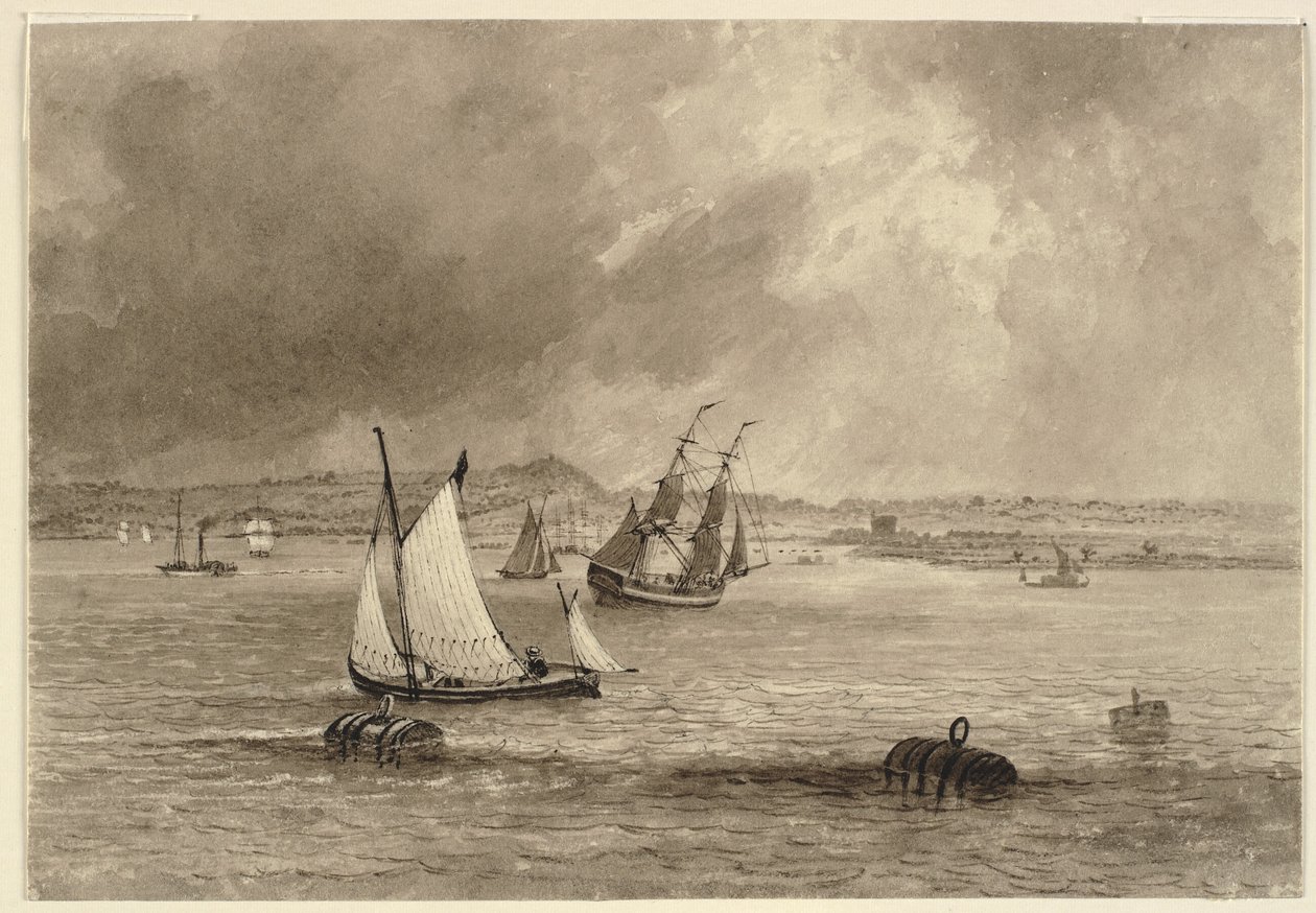 Navires au large - Joseph Murray Ince