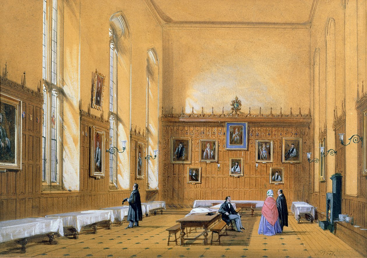 Salle du New College, 1858 - Joseph Nash