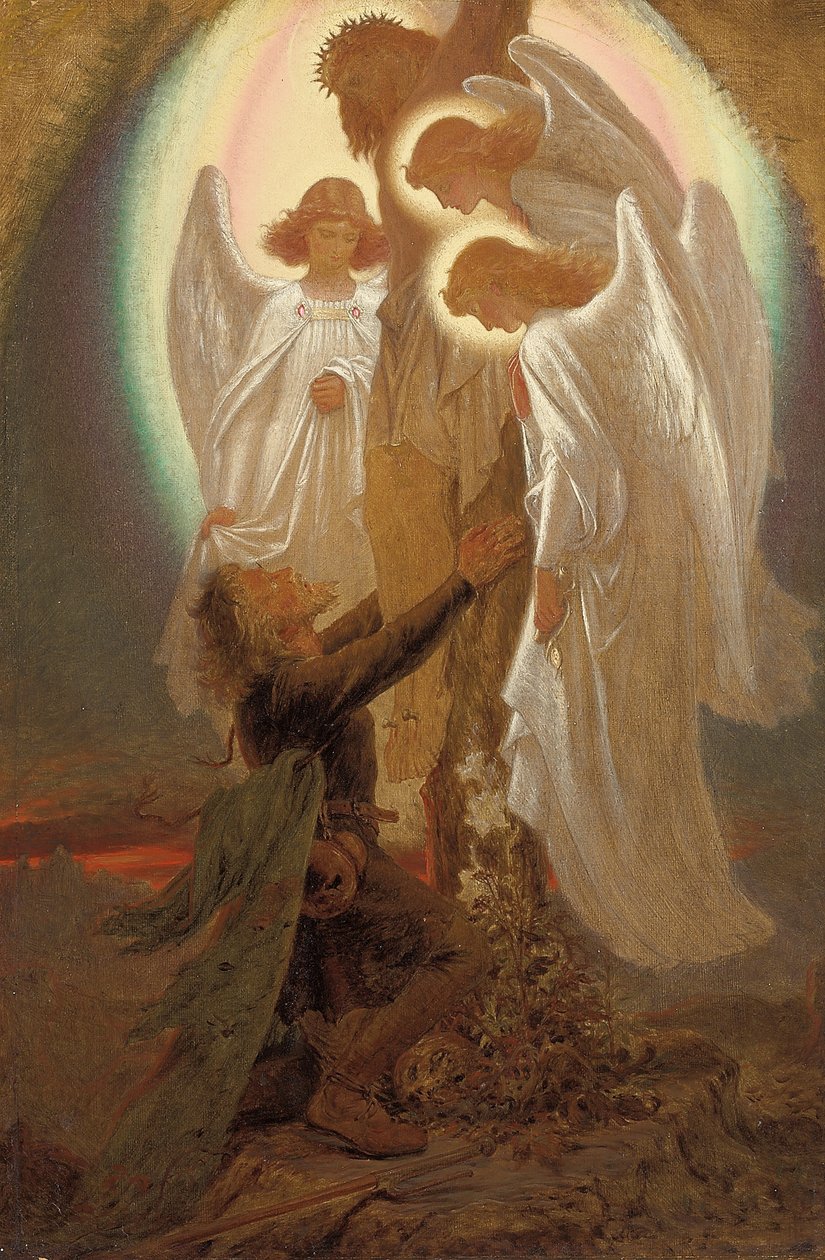 Chrétien au pied de la croix - Joseph Noel Paton