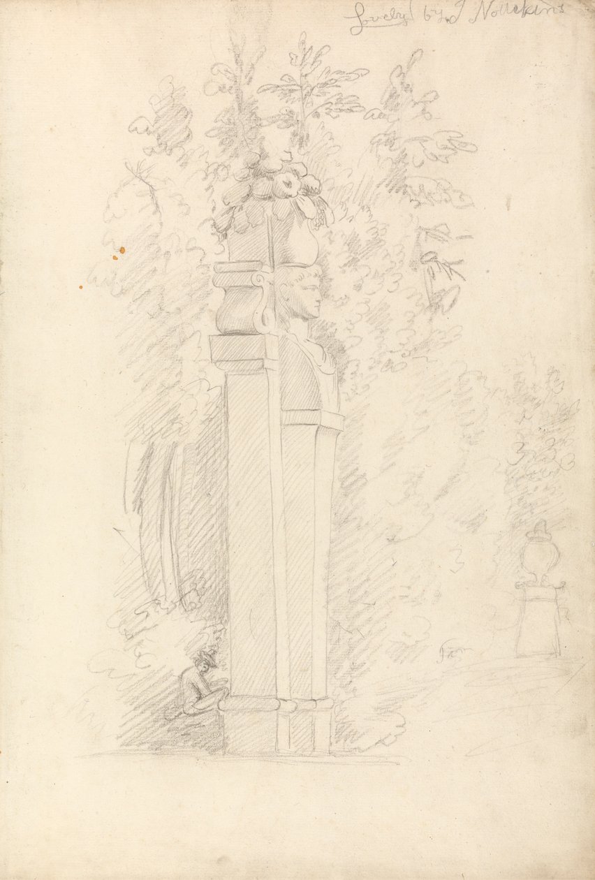 Un terme dans un jardin - Joseph Nollekens