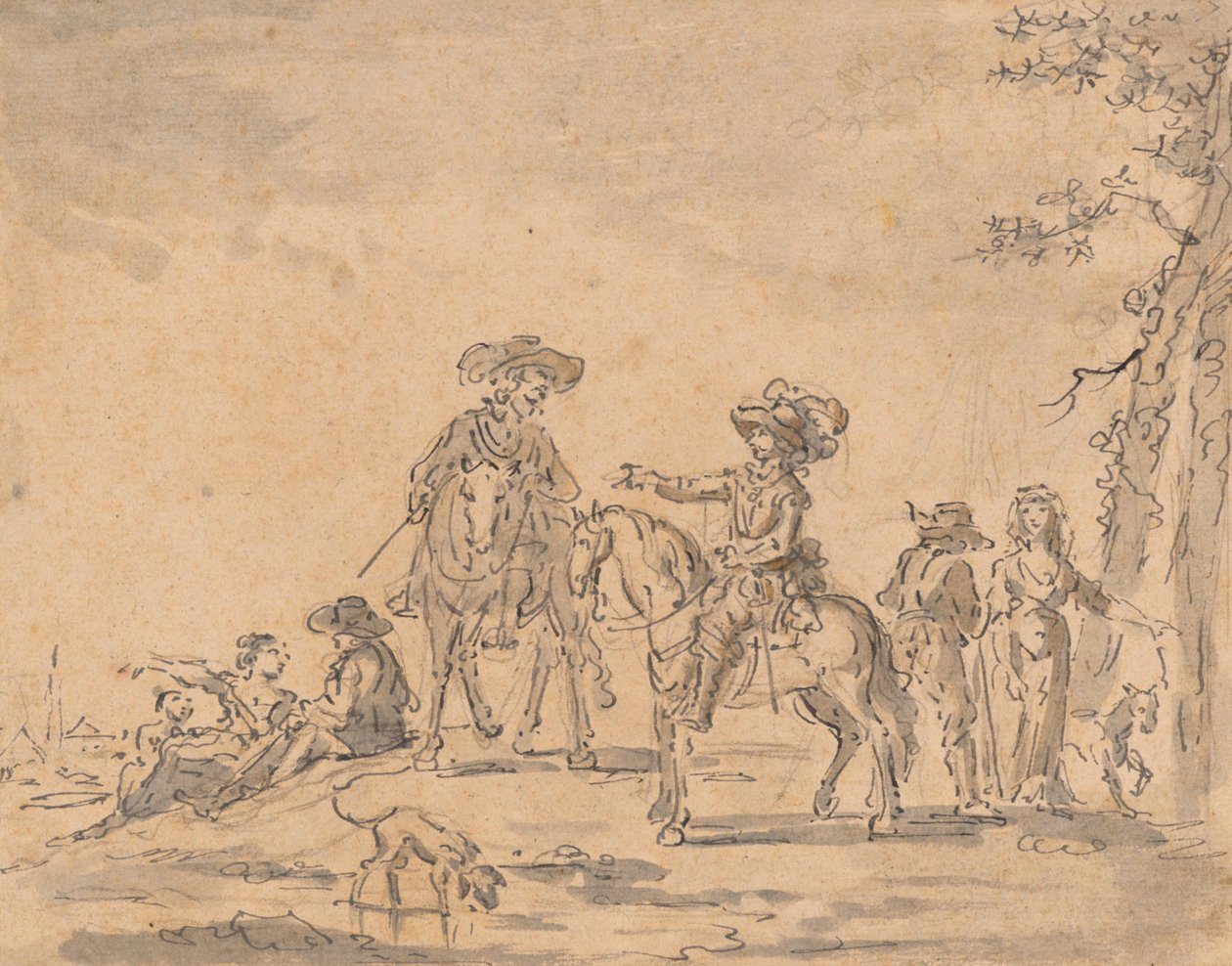 Rencontre de deux cavaliers - Joseph Parrocel