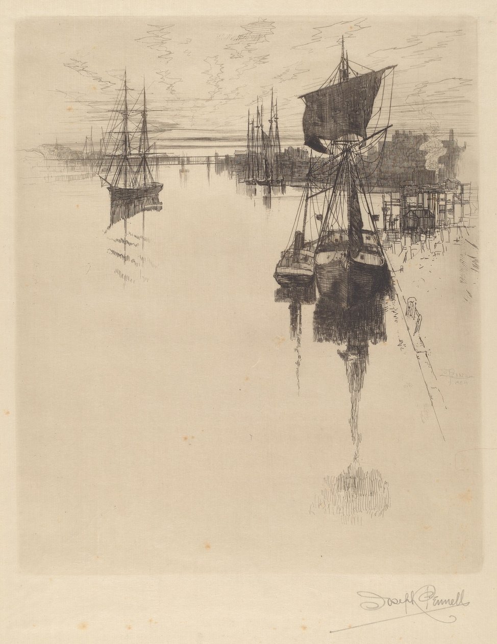 Sous le pont Chestnut St., Philadelphie - Joseph Pennell