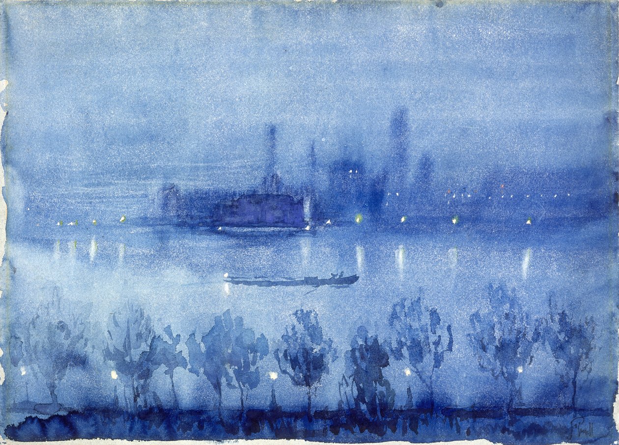 Nuit bleue, Londres - Joseph Pennell