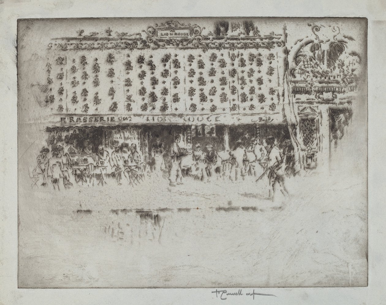 Brasserie, Au Lion Rouge - Joseph Pennell