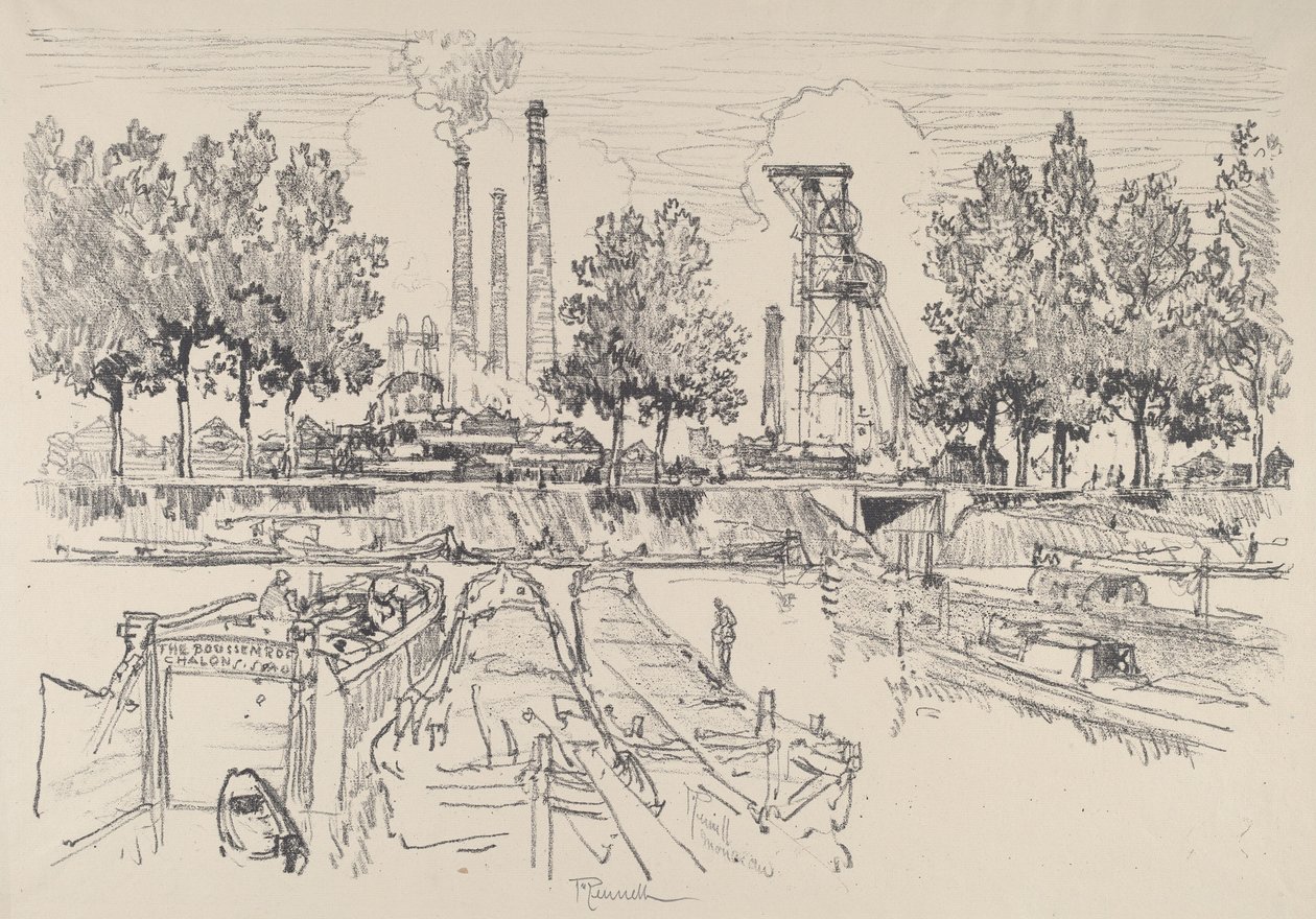 Mines de charbon, Monceau, France - Joseph Pennell