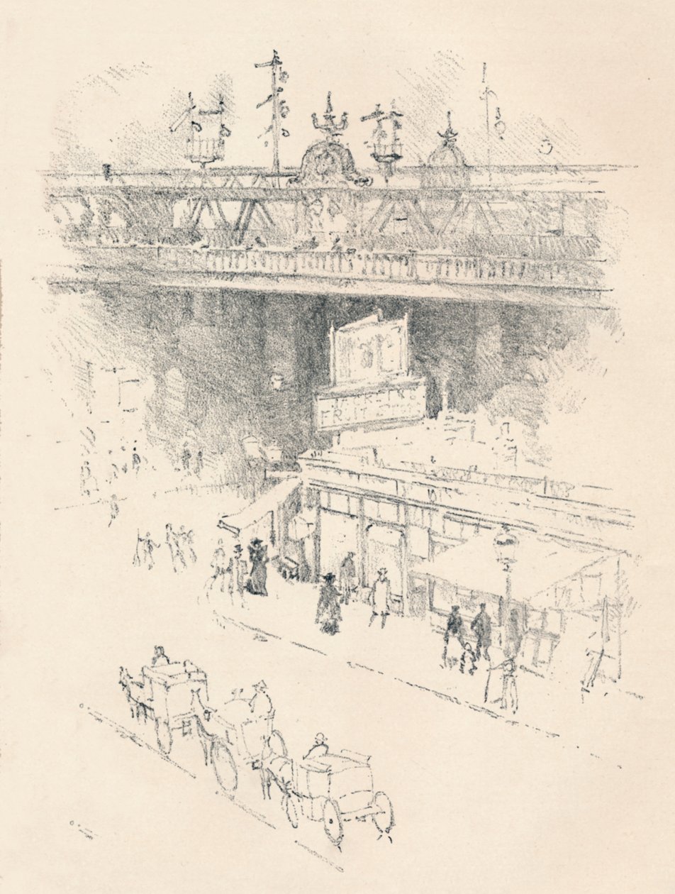 Coin de Villiers Street, Charing Cross - Joseph Pennell