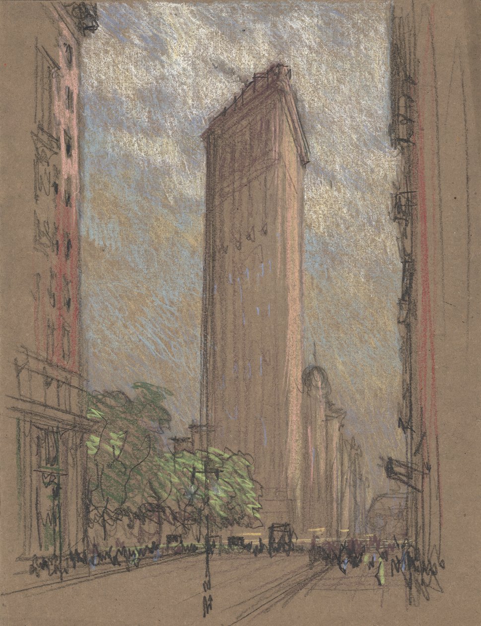 Dessin du Flatiron Building par Pennell, vers 1904 - Joseph Pennell