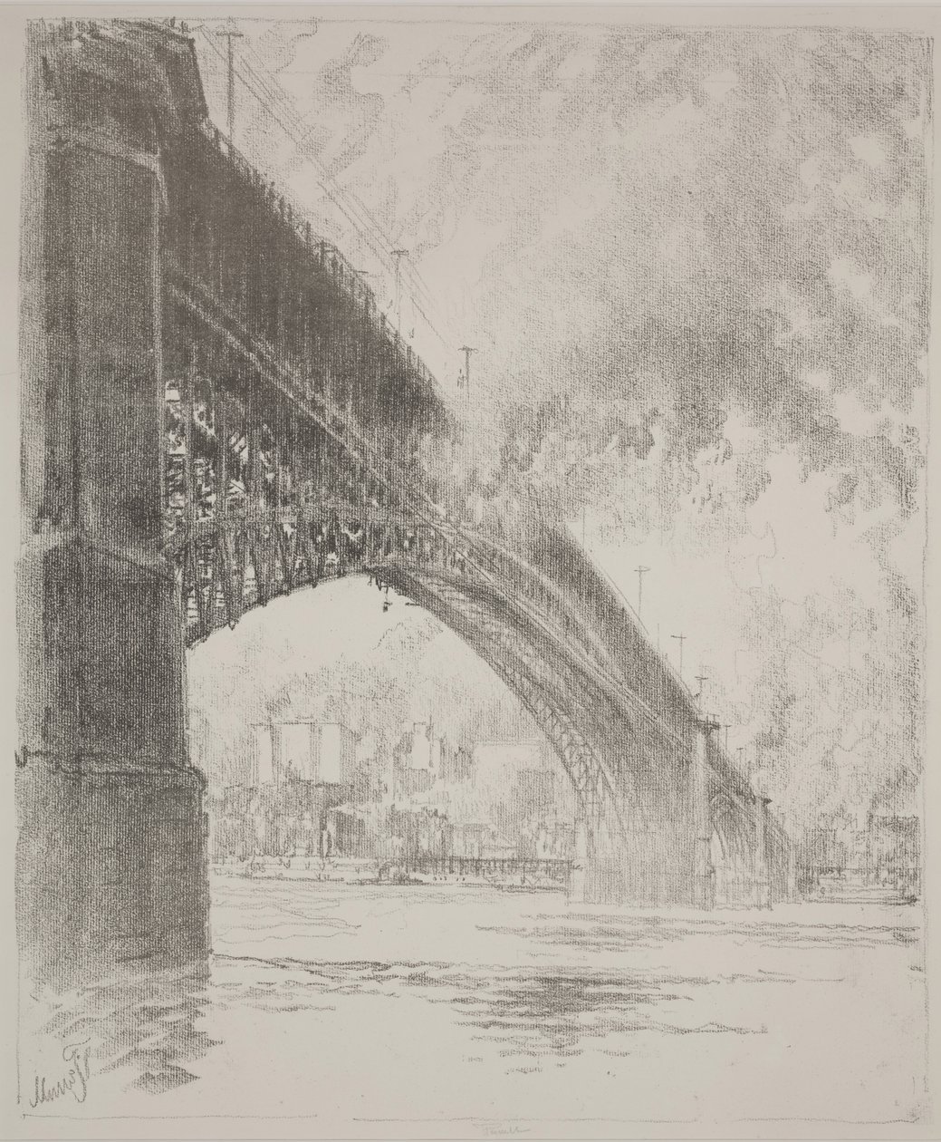 Pont Est, Saint Louis - Joseph Pennell
