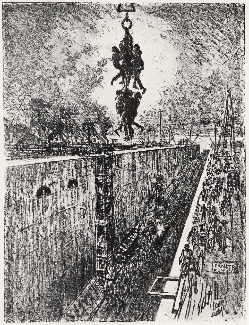 Fin de la journée : écluse de Gatun, planche VII de 