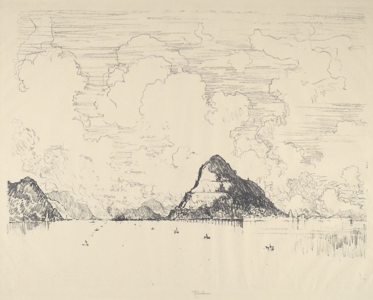 Entrée du canal depuis le Pacifique - Joseph Pennell