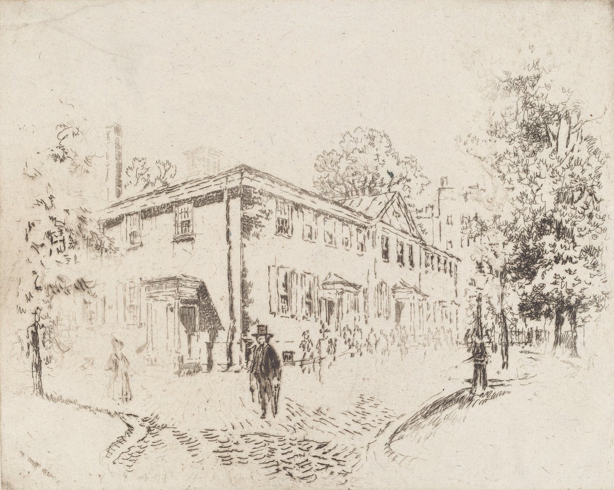 Maison de réunion de Fourth Street, Philadelphie, 1920 - Joseph Pennell