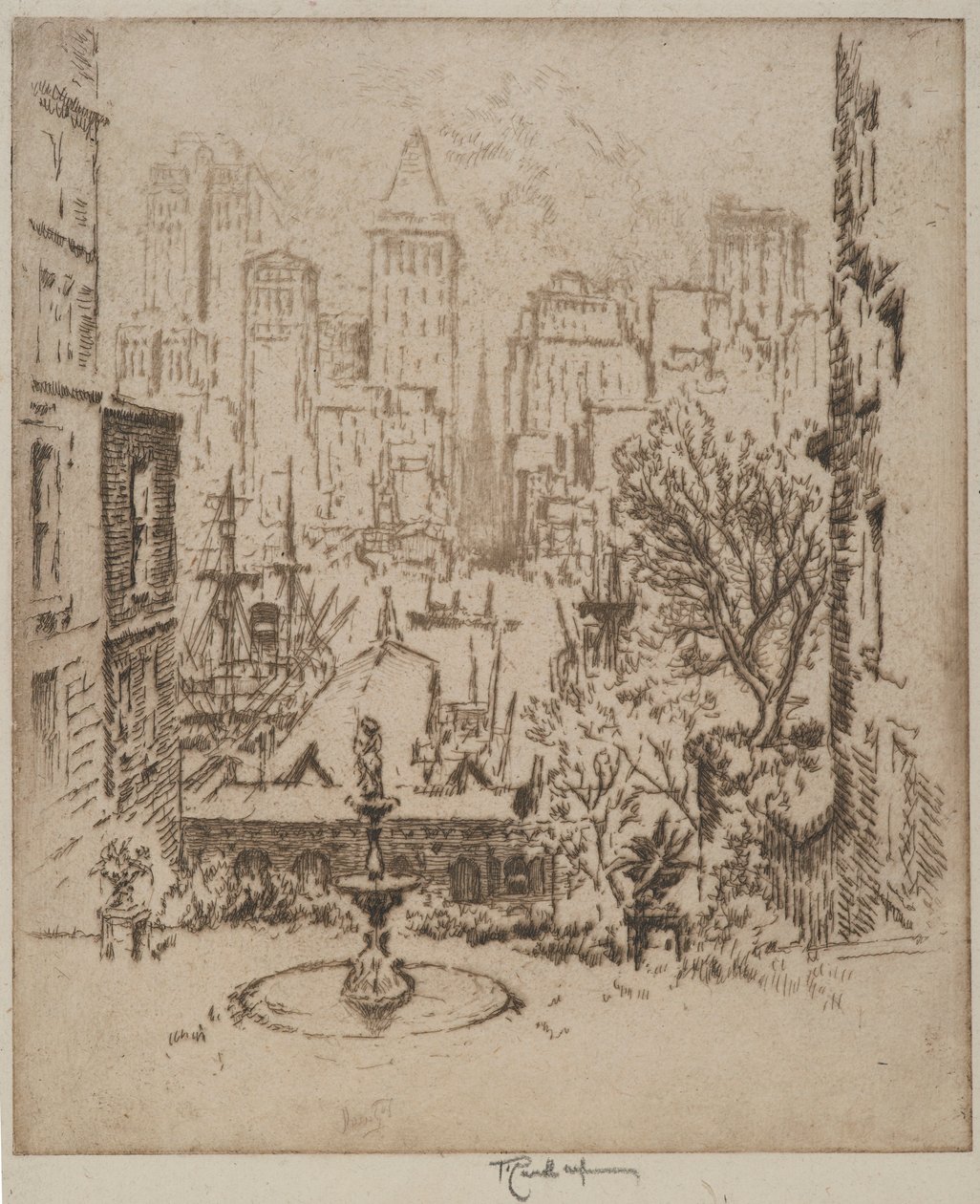 De Clark Street à Wall Street, 1924 - Joseph Pennell