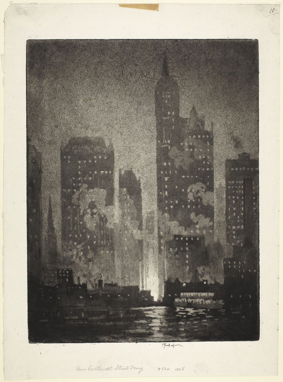 Depuis le ferry de Cortland Street - Joseph Pennell