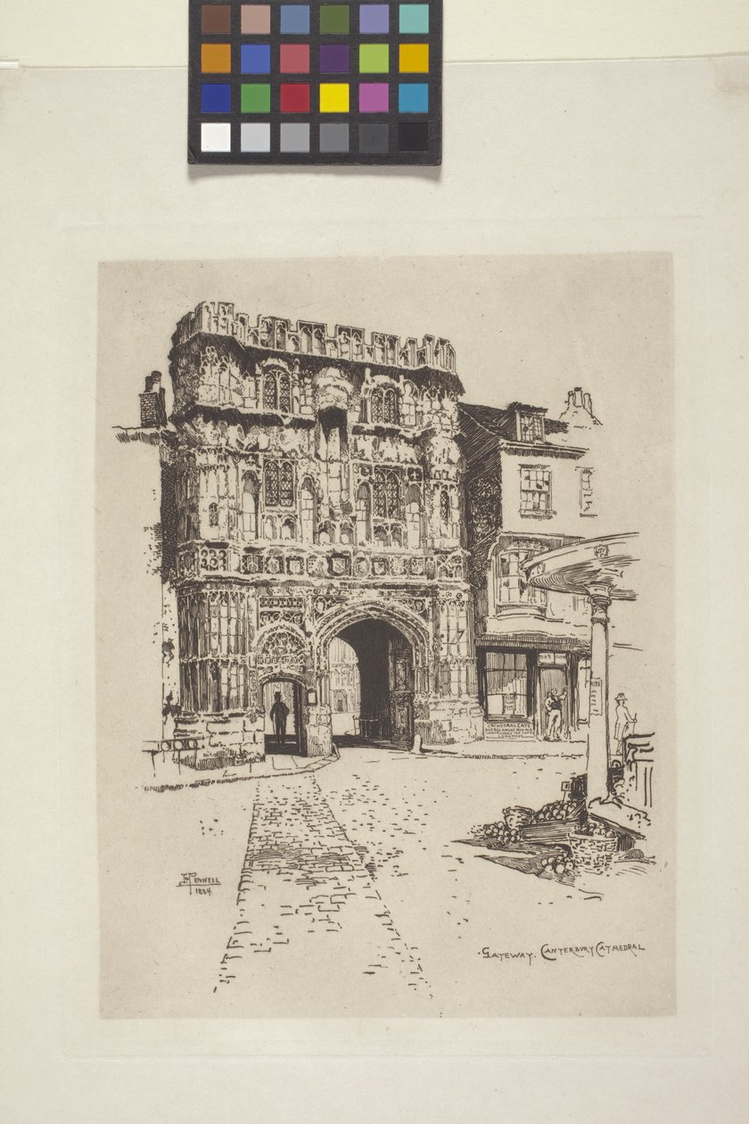 Porte, cathédrale de Canterbury - Joseph Pennell