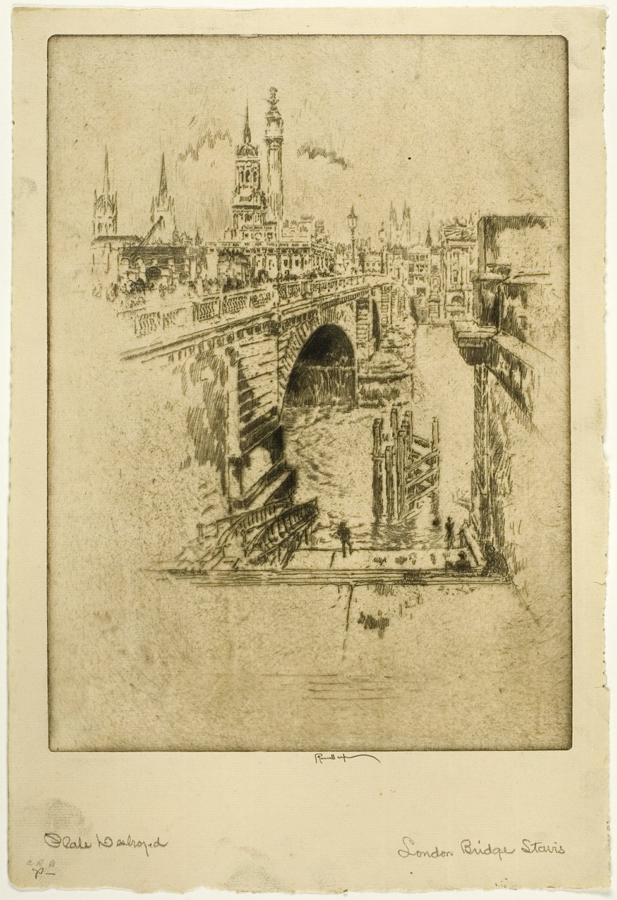 Escaliers du Pont de Londres - Joseph Pennell