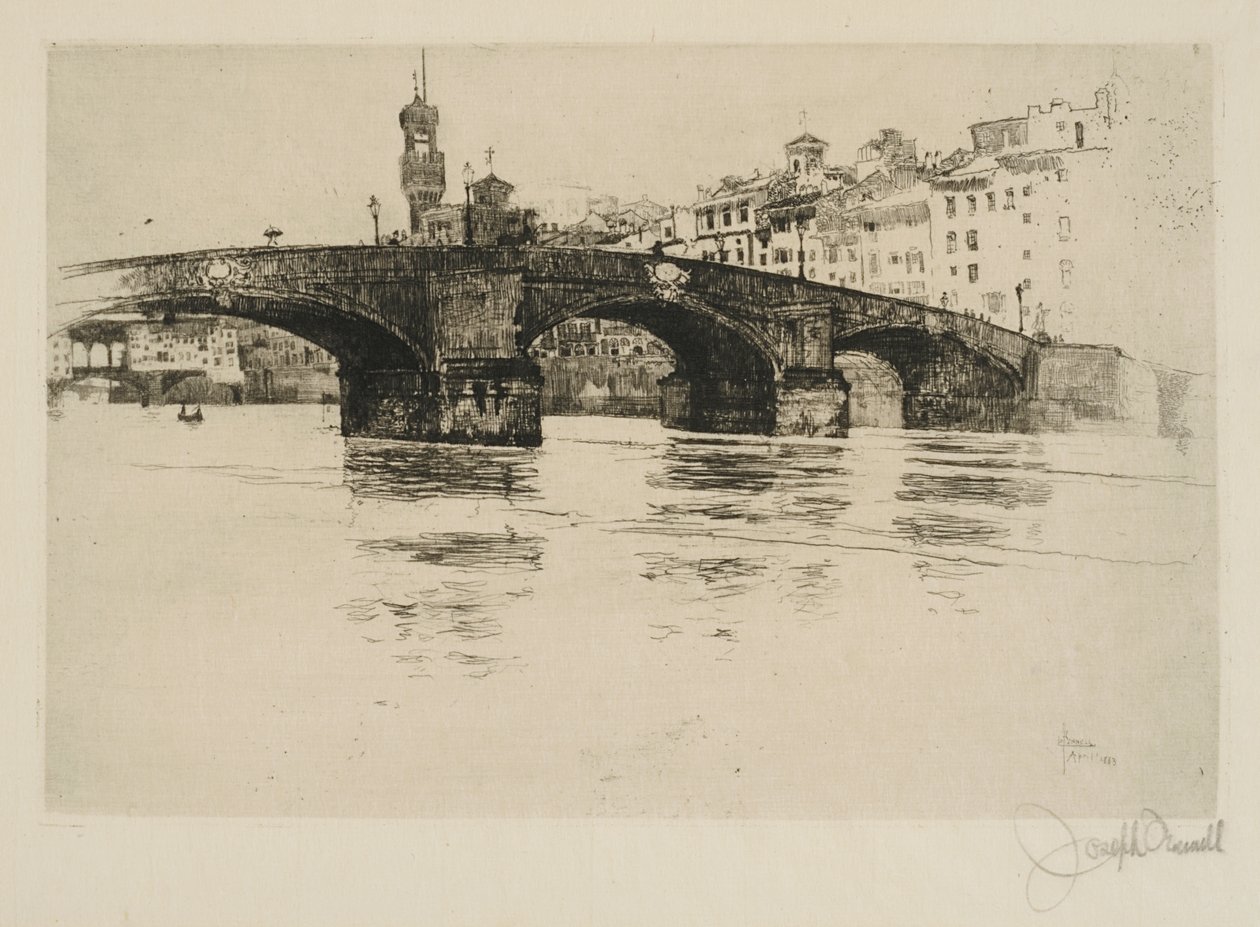 Ponte Santa Trinita, Florence - Joseph Pennell