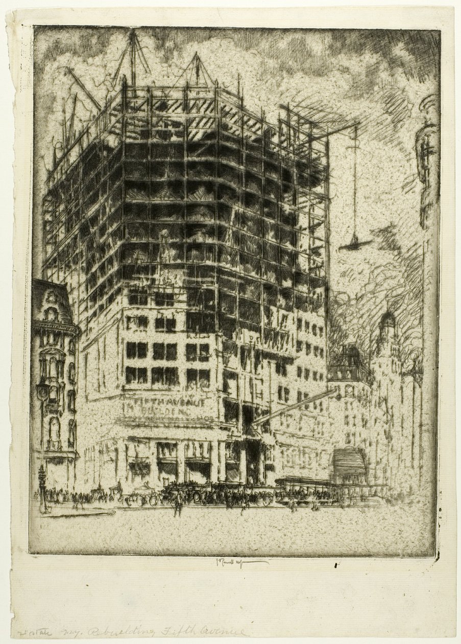 Reconstruction de la Cinquième Avenue - Joseph Pennell