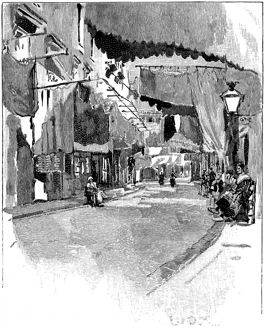Rue de Beaucaire. Gravure de Joseph Pennell 1888 - Joseph Pennell