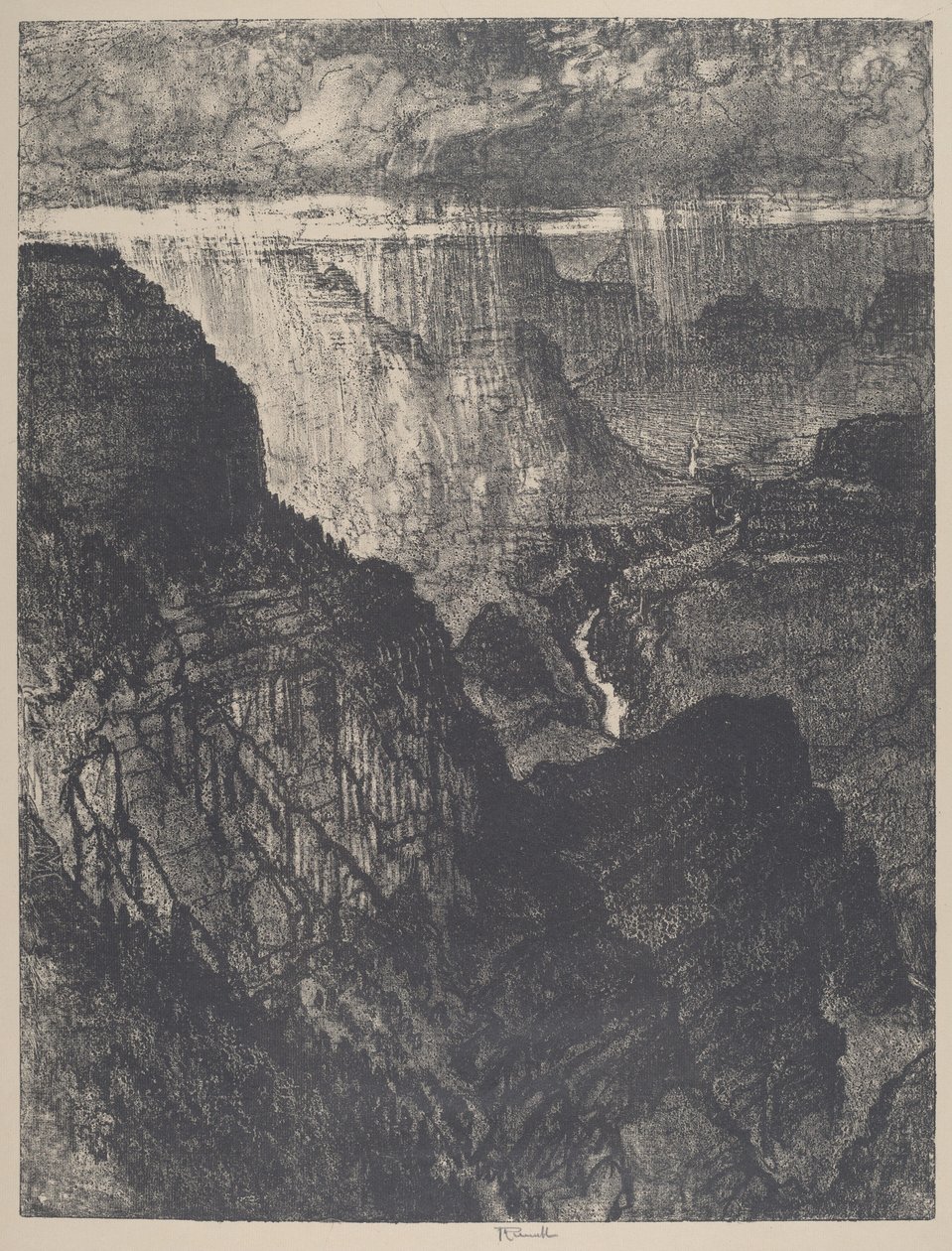 Tempête dans le Grand Canyon, 1912 - Joseph Pennell