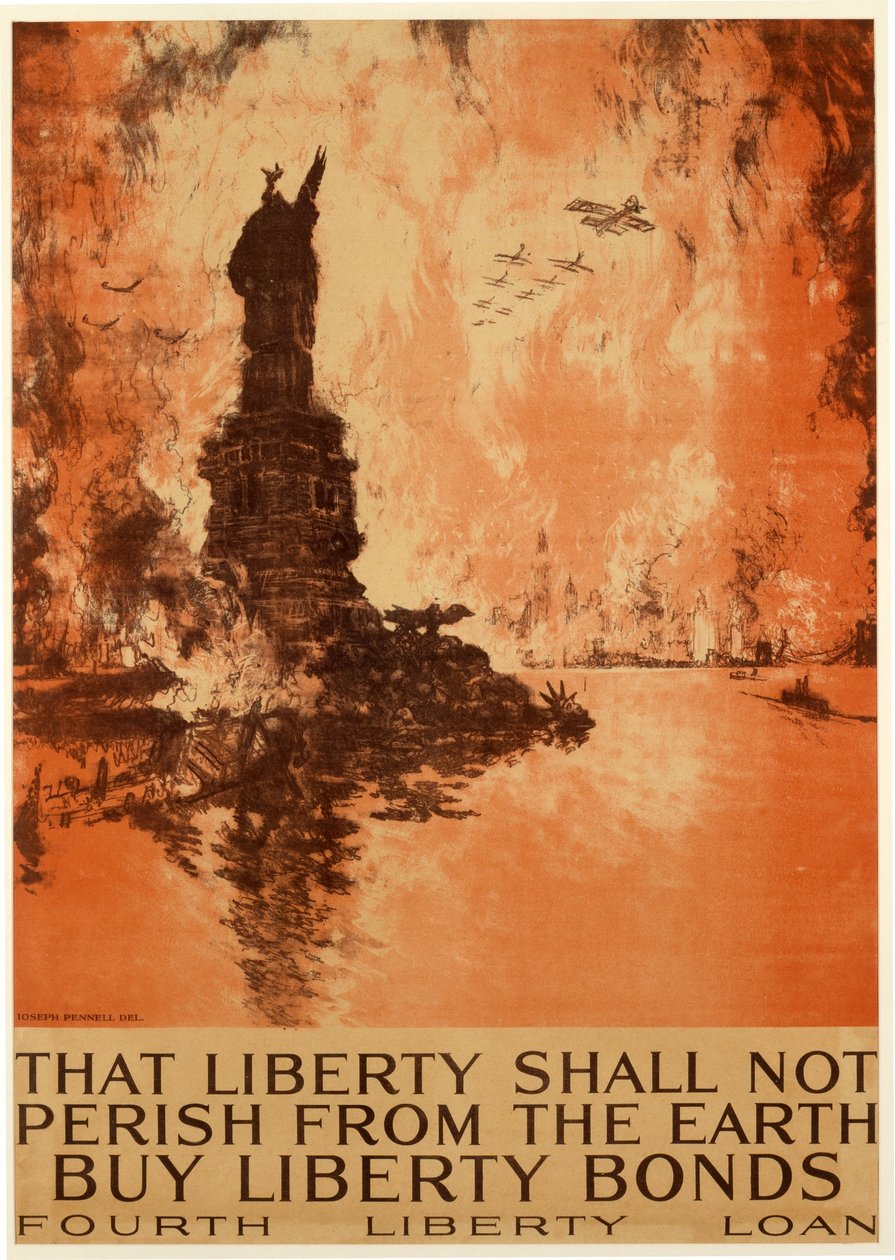 Pour que la liberté ne disparaisse pas de la surface de la Terre, achetez des obligations « Liberty Bonds » - Joseph Pennell