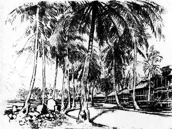 Le Quartier Américain, planche I de Le Canal de Panama par Joseph Pennell, 1912 - Joseph Pennell