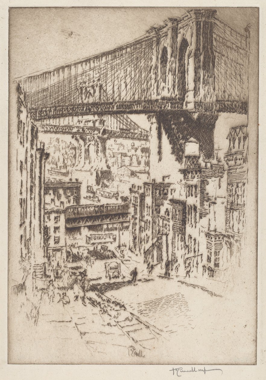 Les ponts, de Brooklyn - Joseph Pennell