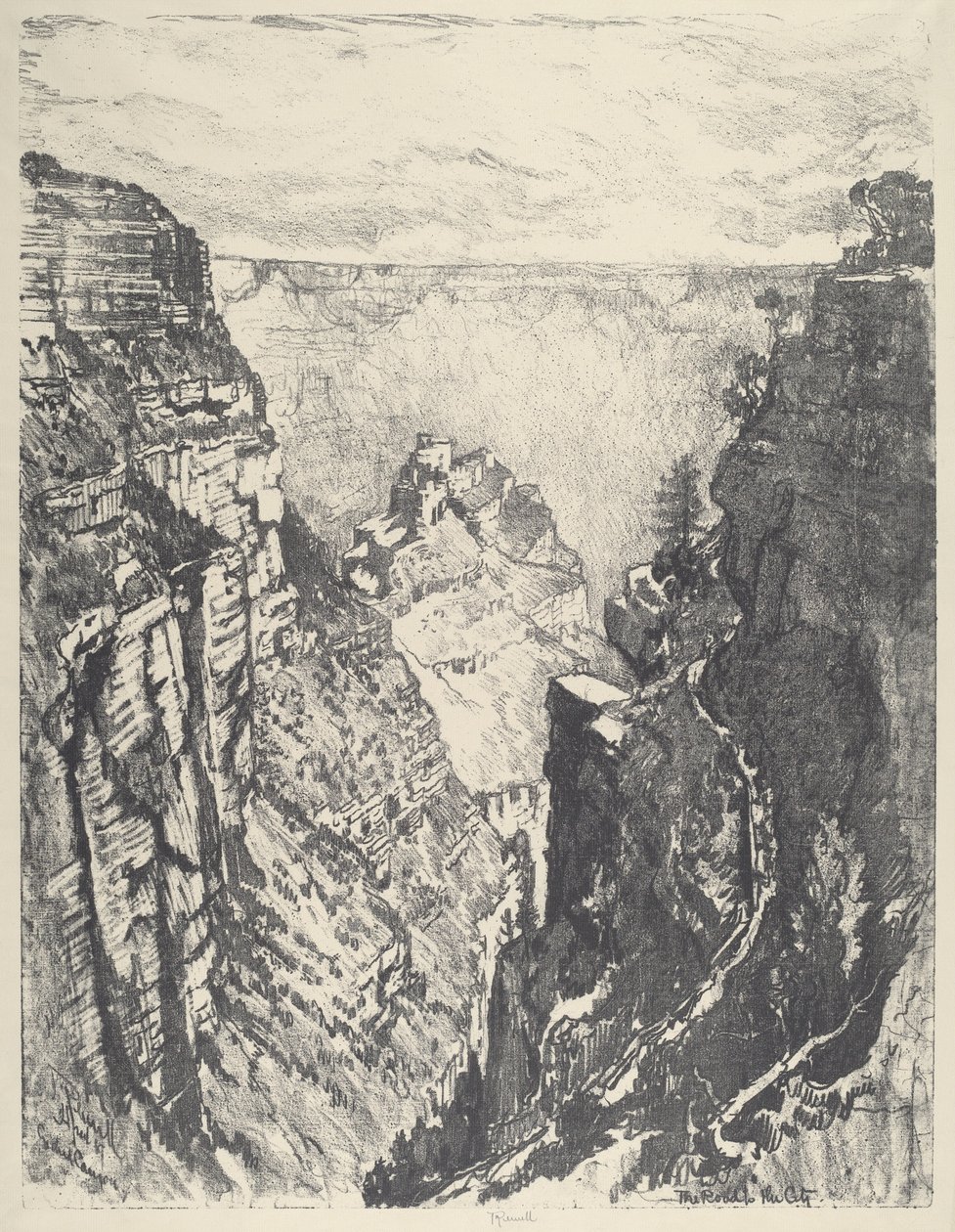 Le sentier Bright Angel, 1912 - Joseph Pennell