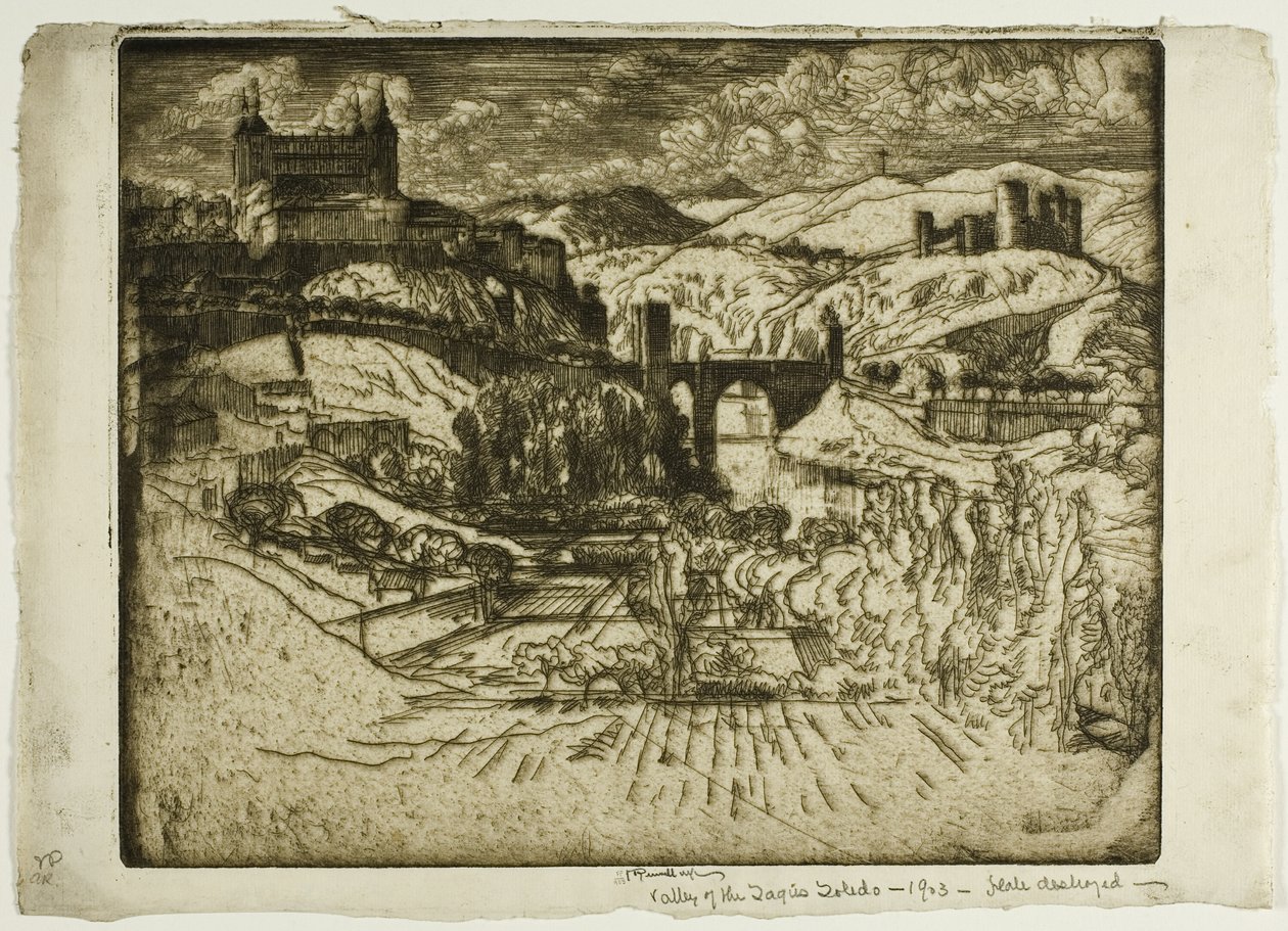 Les Châteaux, Tolède - Joseph Pennell