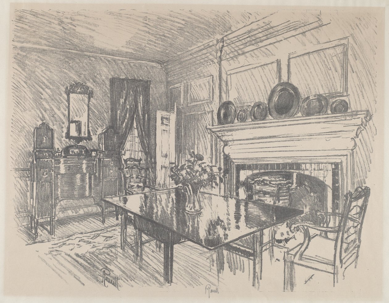La salle à manger, Stenton - Joseph Pennell