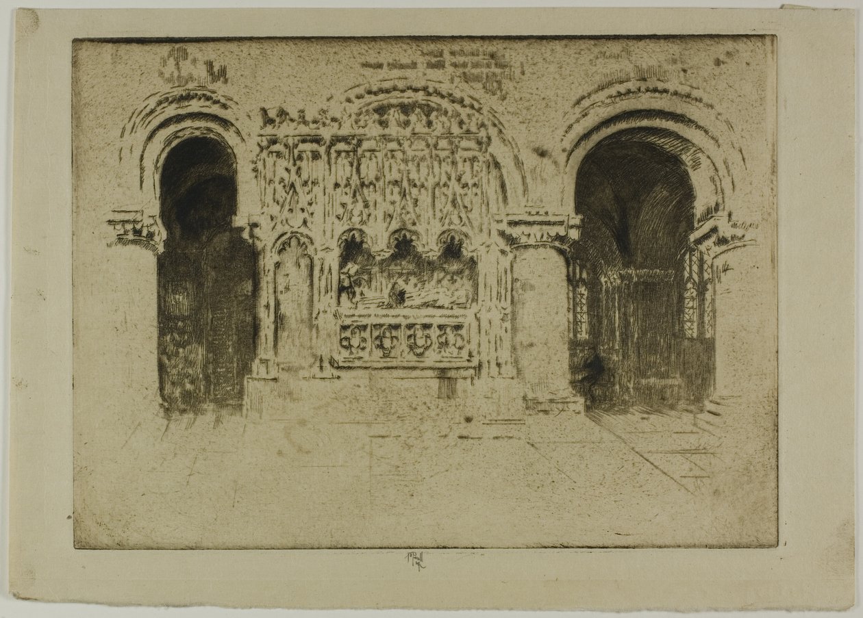 Tombeau du fondateur, église Saint-Barthélemy-le-Grand - Joseph Pennell