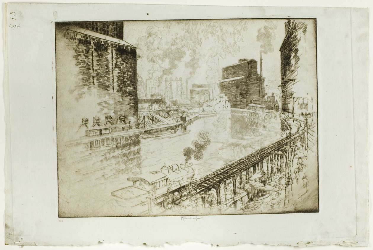 Les Silos à grains, Chicago - Joseph Pennell