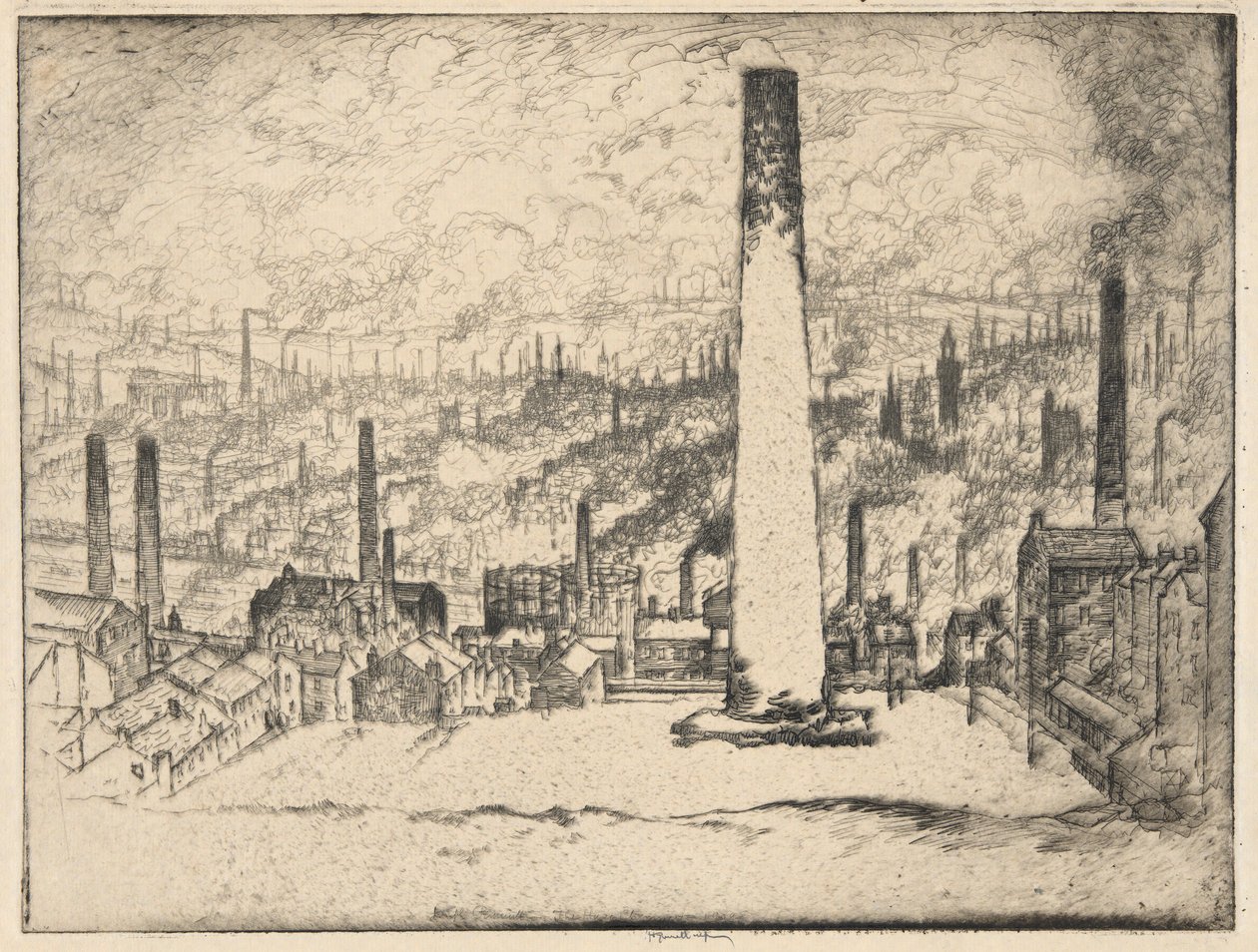 La Grande Cheminée, Bradford - Joseph Pennell