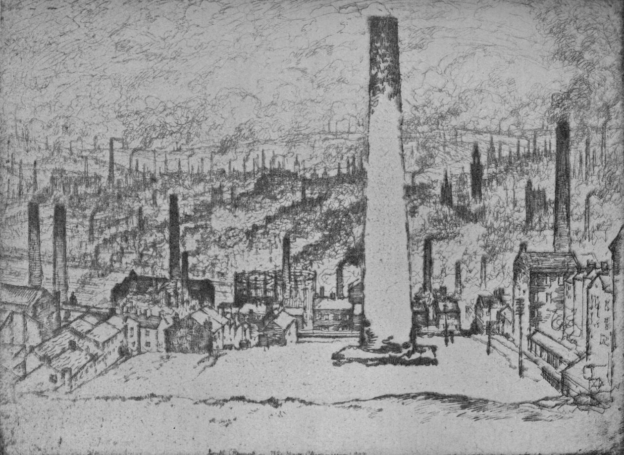 La Grande Cheminée, Bradford, 1909 - Joseph Pennell