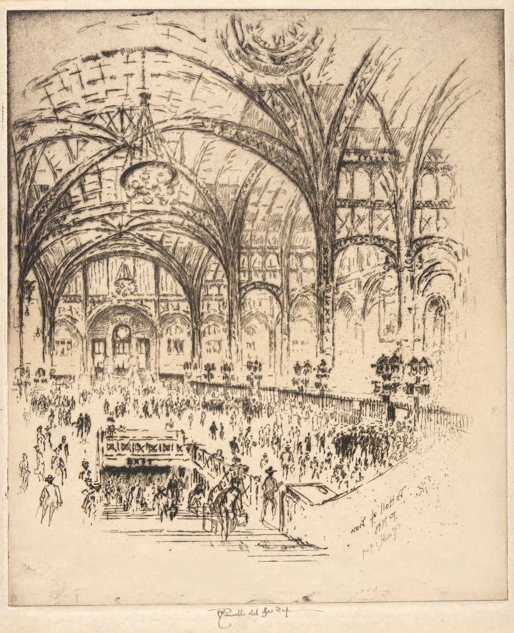 La Salle de Fer, Pennsylvania Station, New York - Joseph Pennell