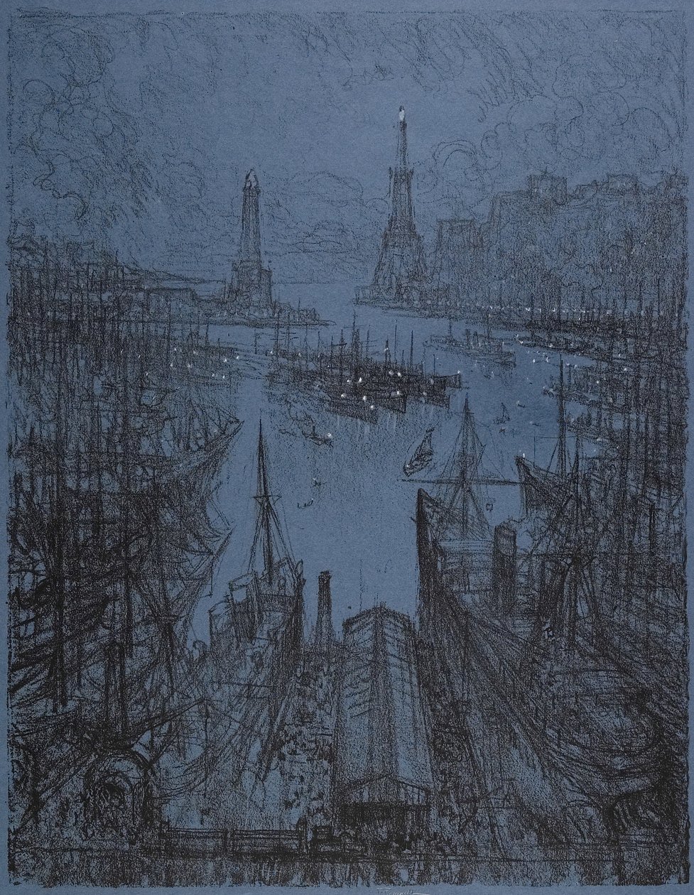 Le port, Gênes, 1913 - Joseph Pennell