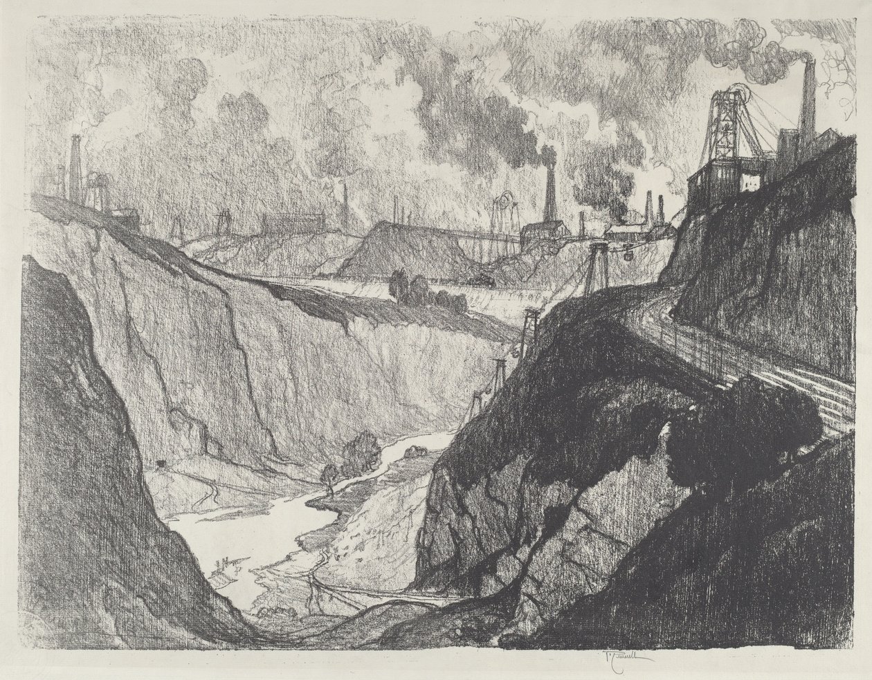 La mine de fer, 1916 - Joseph Pennell