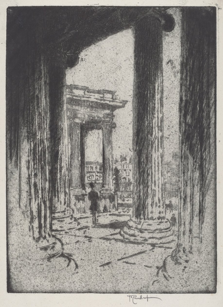 Le portique, British Museum - Joseph Pennell