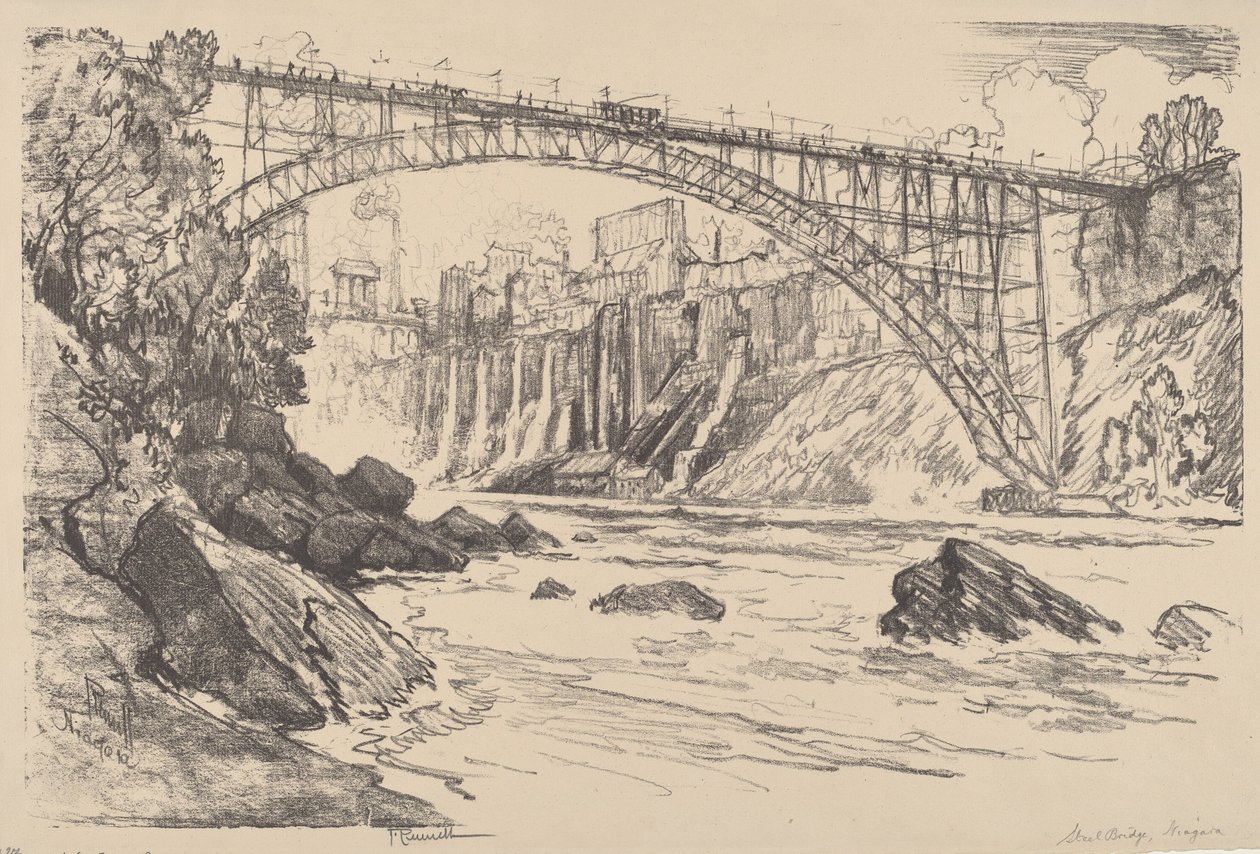 Le pont en acier, 1910 - Joseph Pennell