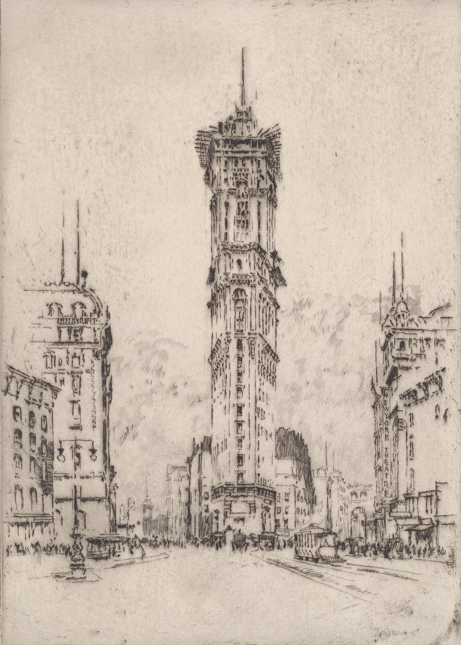 Le bâtiment du Times, 1904 - Joseph Pennell